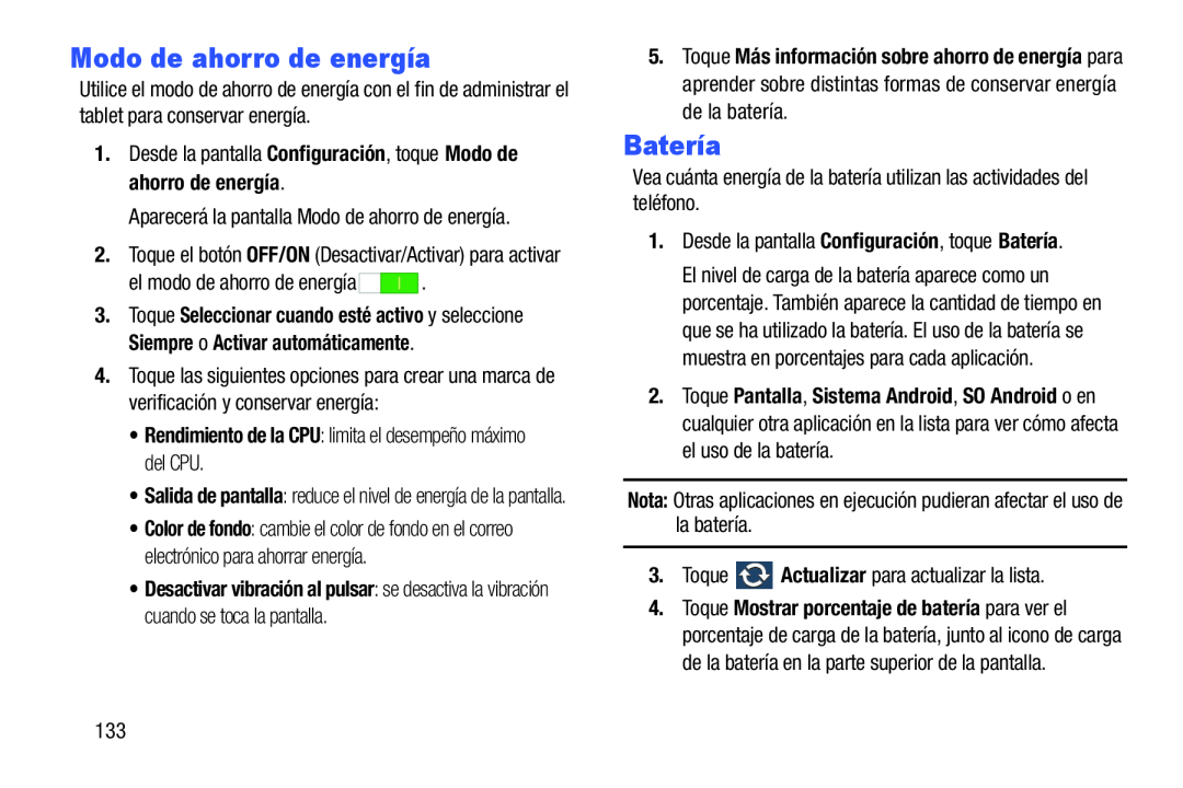 Modo de ahorro de energía