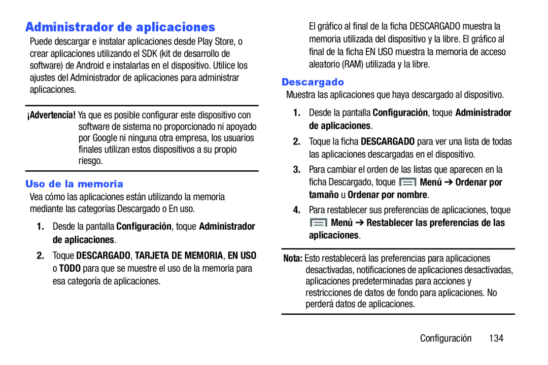 Administrador de aplicaciones Galaxy Note 8.0 AT&T