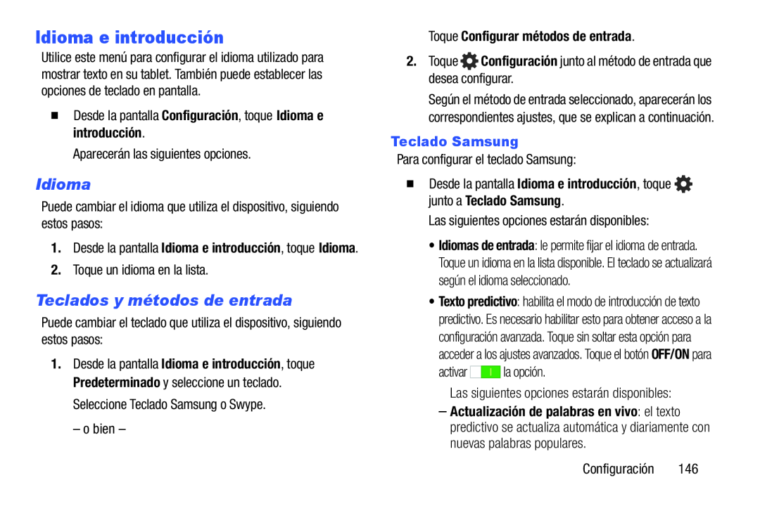 Teclados y métodos de entrada Galaxy Note 8.0 AT&T