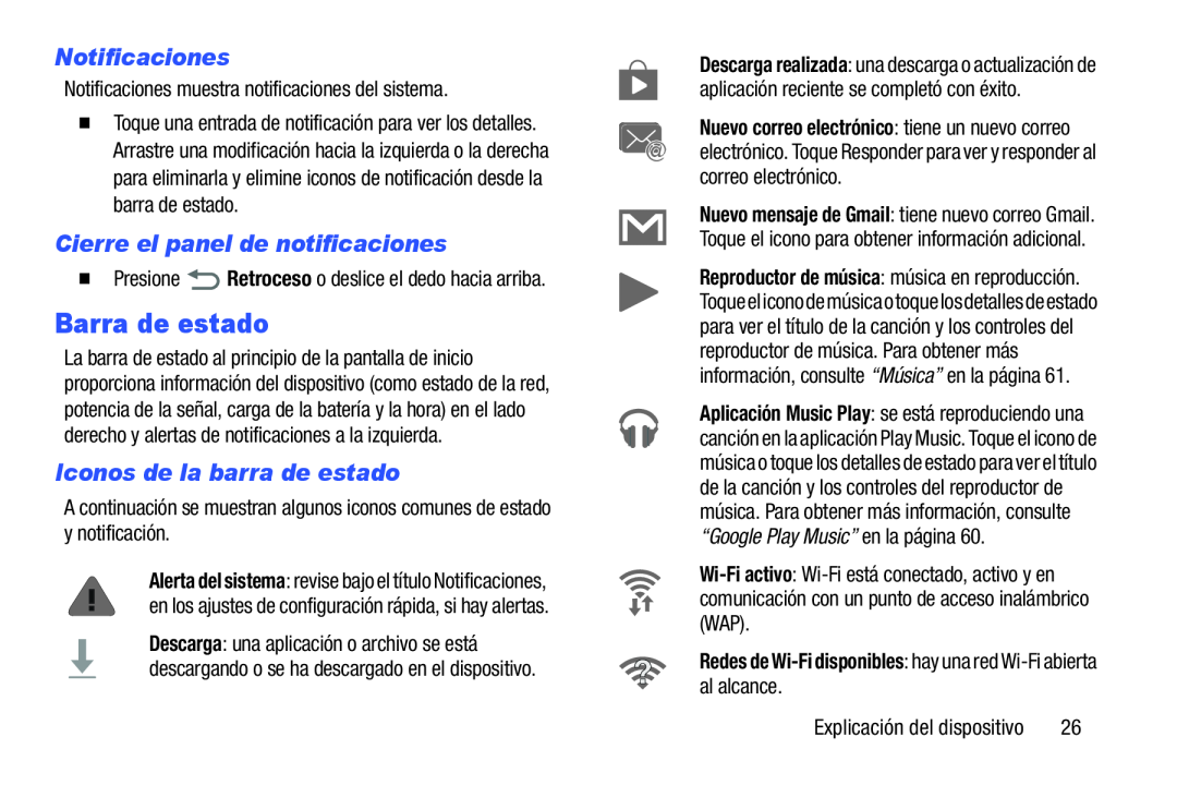 Notificaciones Cierre el panel de notificaciones