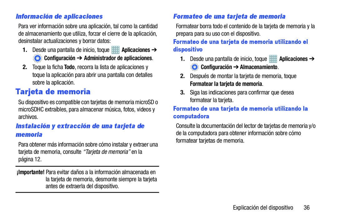 Información de aplicaciones Instalación y extracción de una tarjeta de memoria