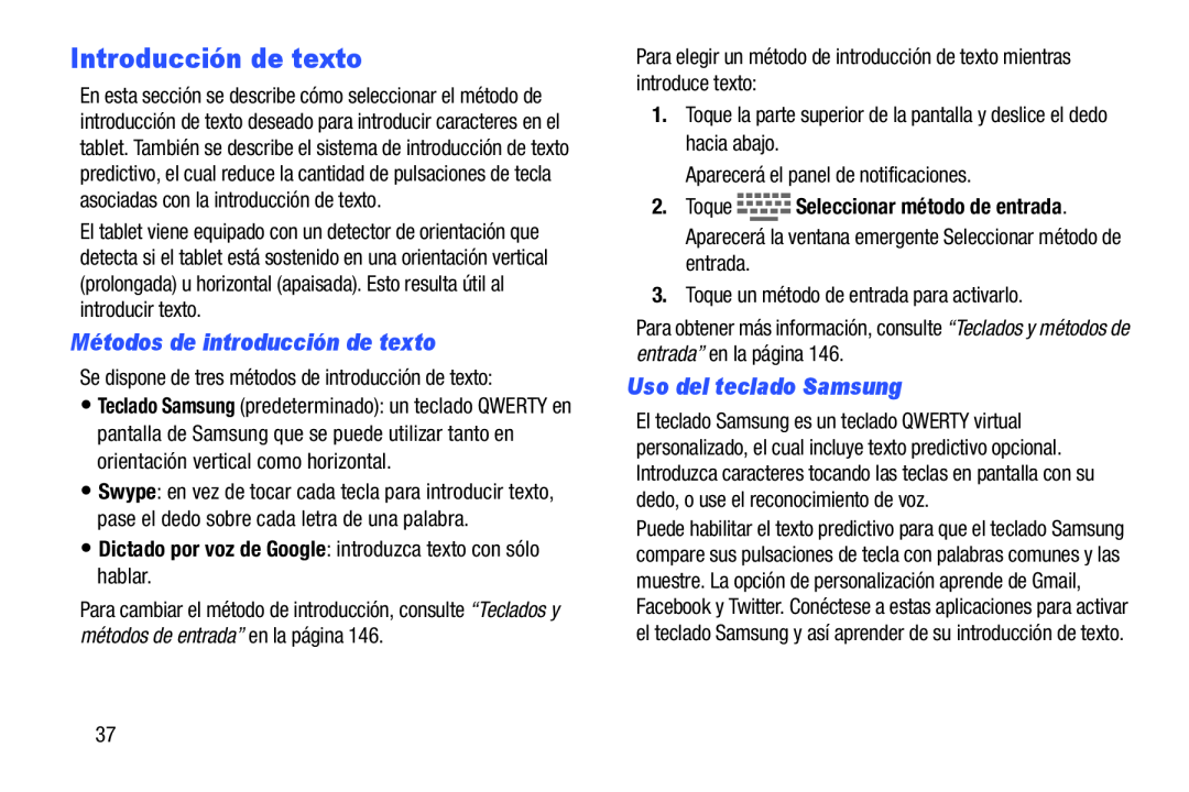 Introducción de texto Galaxy Note 8.0 AT&T