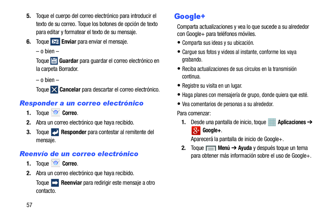 Responder a un correo electrónico Reenvío de un correo electrónico