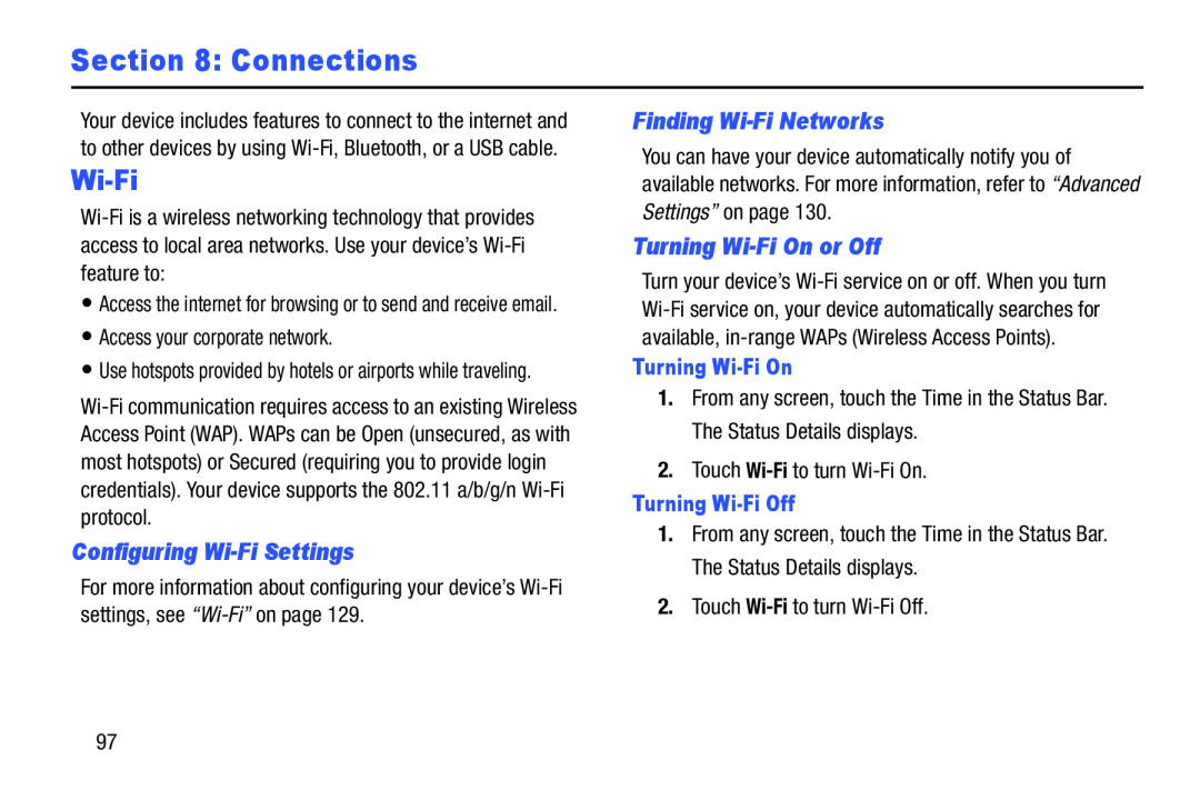 Configuring Wi-FiSettings Finding Wi-FiNetworks