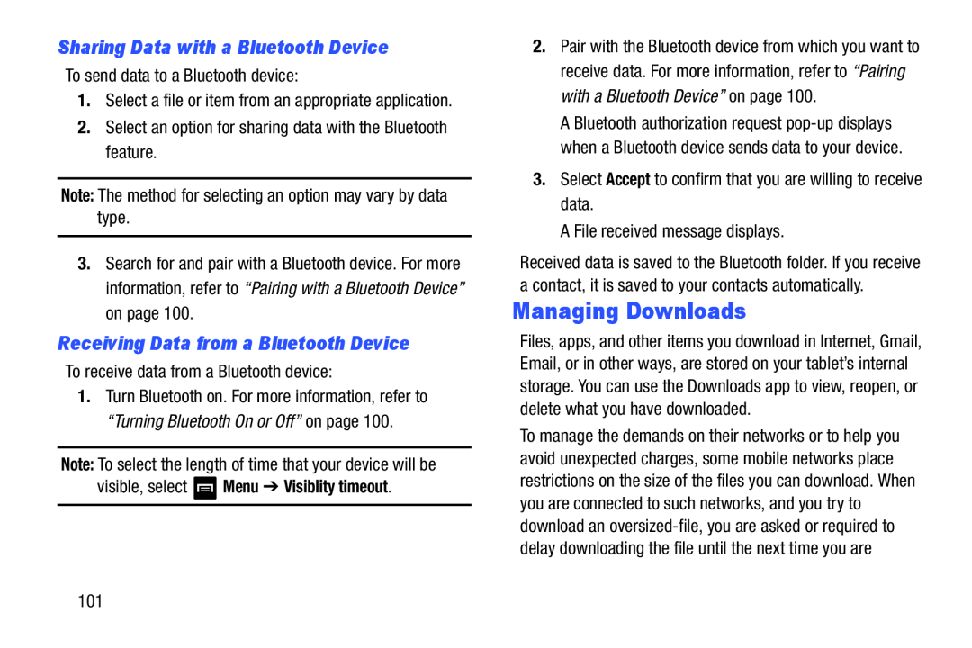 Receiving Data from a Bluetooth Device Galaxy Note 8.0 Wi-Fi