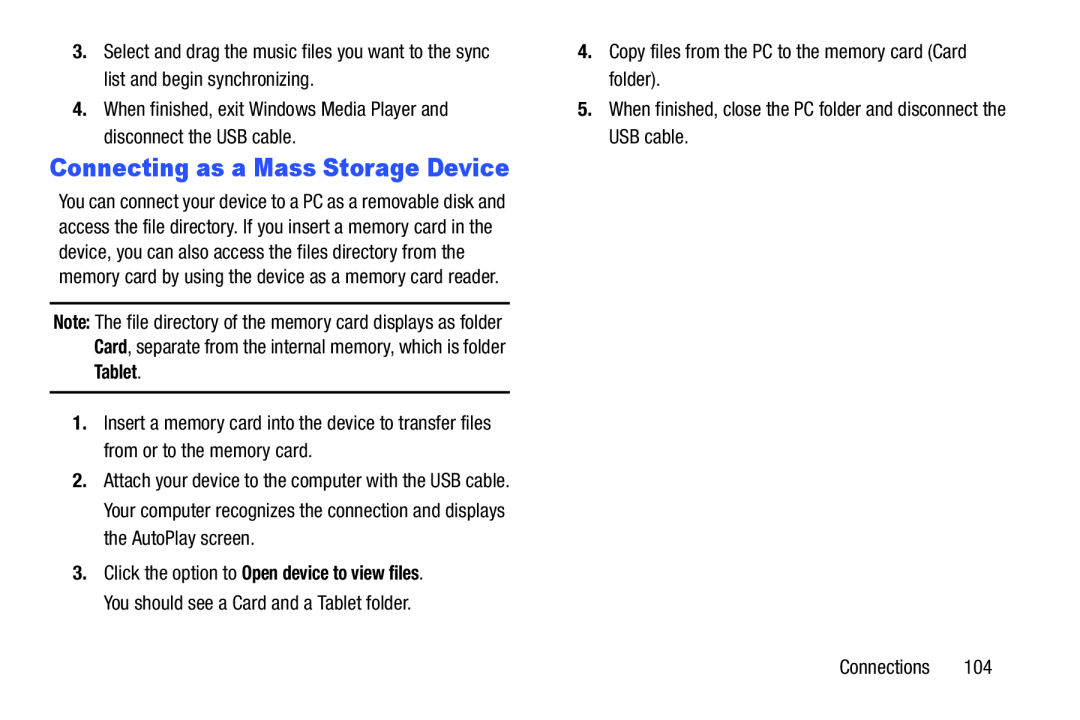 Connecting as a Mass Storage Device Galaxy Note 8.0 Wi-Fi