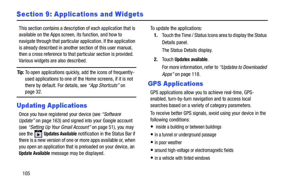 Updating Applications Galaxy Note 8.0 Wi-Fi