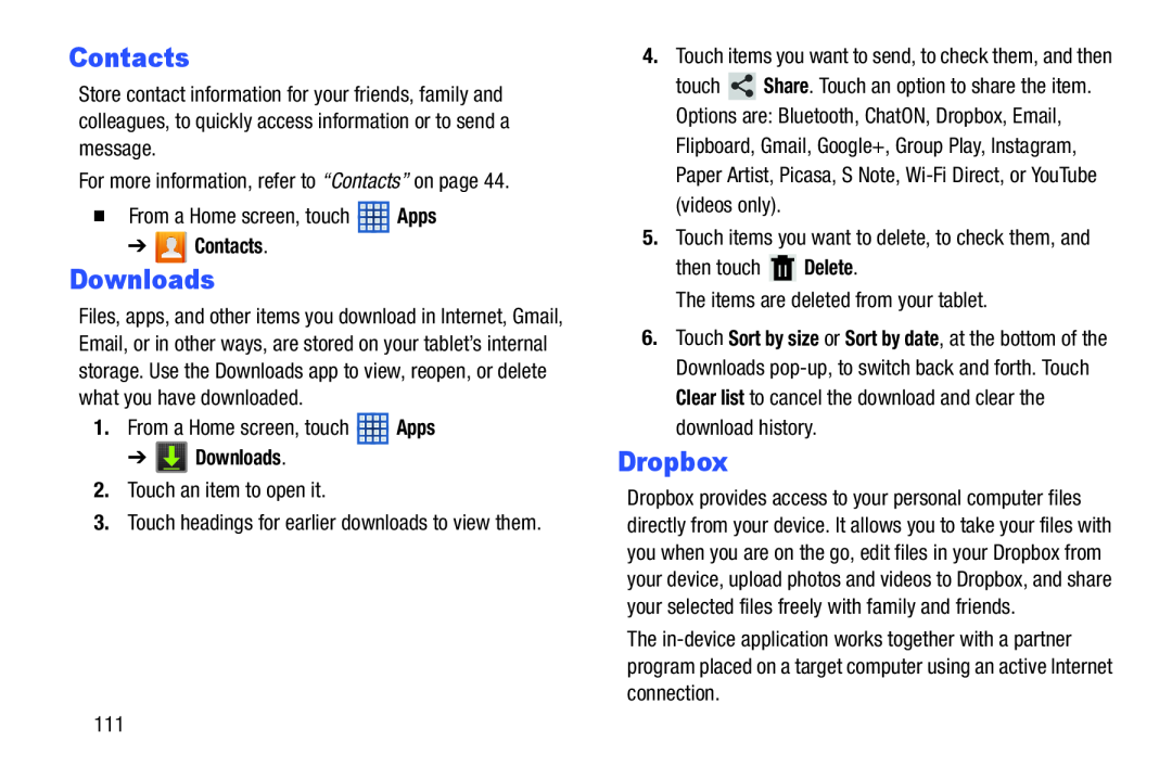 Downloads Galaxy Note 8.0 Wi-Fi