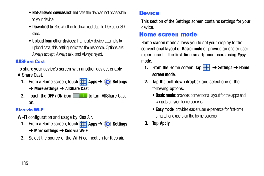 Device Galaxy Note 8.0 Wi-Fi