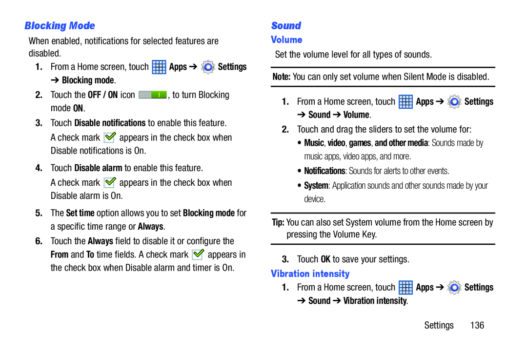 Blocking Mode Galaxy Note 8.0 Wi-Fi