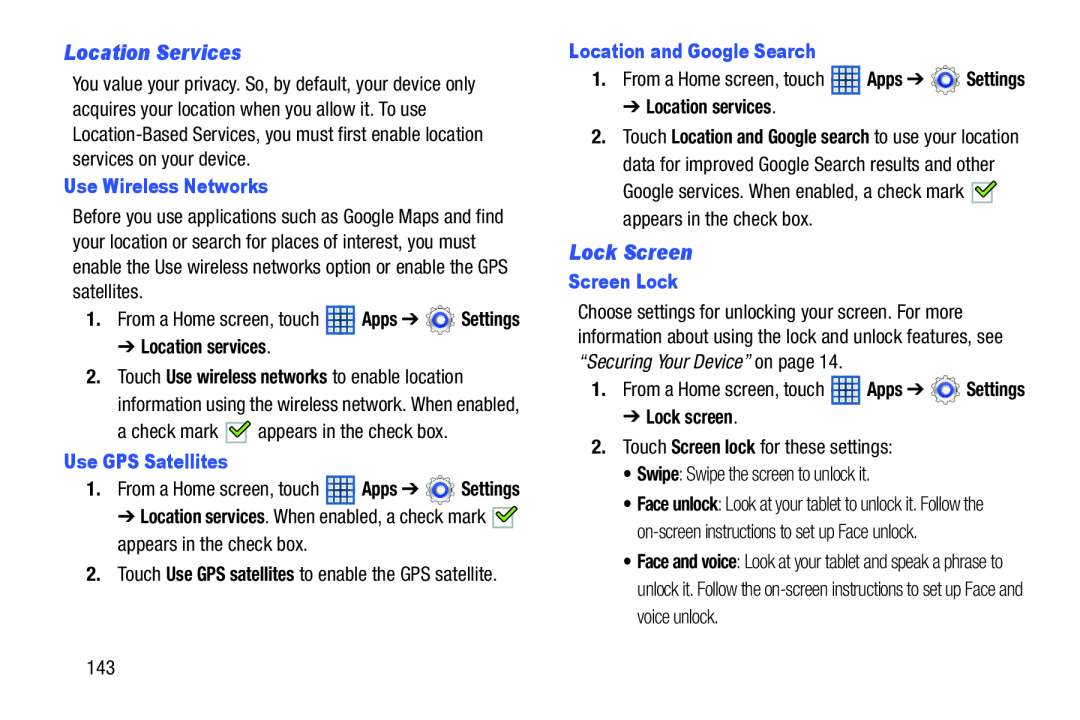 Location Services Galaxy Note 8.0 Wi-Fi