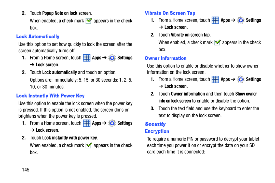 Security Galaxy Note 8.0 Wi-Fi