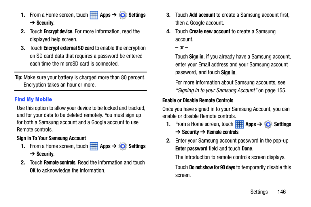 Settings Galaxy Note 8.0 Wi-Fi