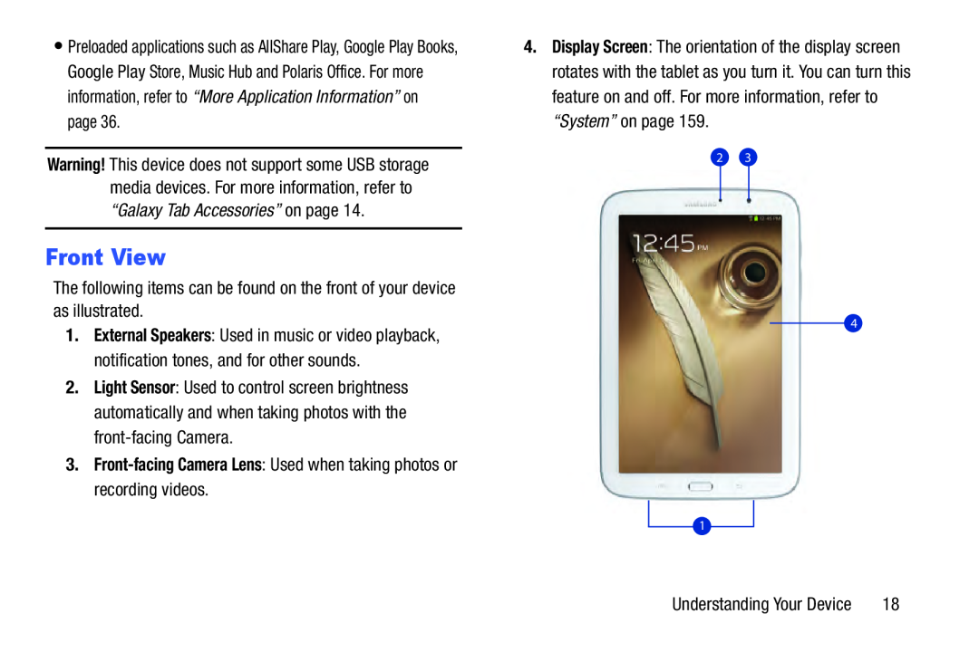 Front View Galaxy Note 8.0 Wi-Fi