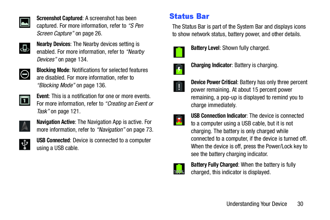 Status Bar Galaxy Note 8.0 Wi-Fi