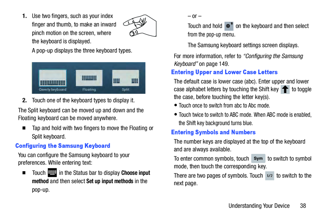 Configuring the Samsung Keyboard Choose input method