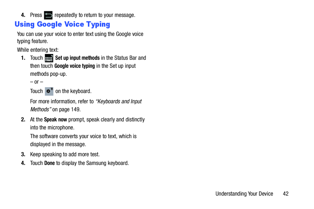 Using Google Voice Typing