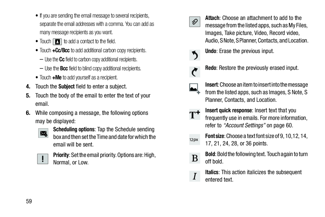 Scheduling options Galaxy Note 8.0 Wi-Fi