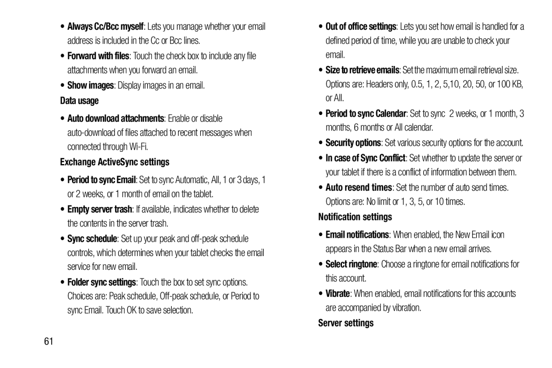 Server settings Galaxy Note 8.0 Wi-Fi