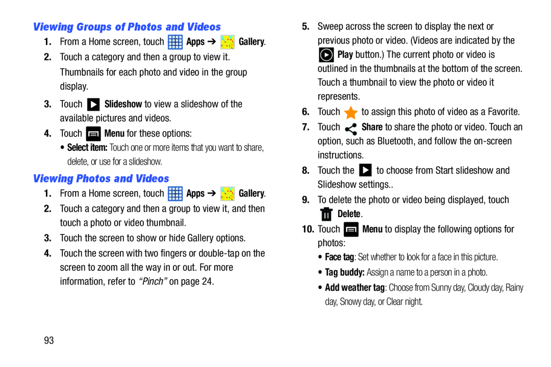 Viewing Groups of Photos and Videos Galaxy Note 8.0 Wi-Fi