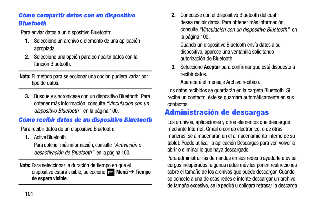 Cómo compartir datos con un dispositivo Bluetooth Administración de descargas