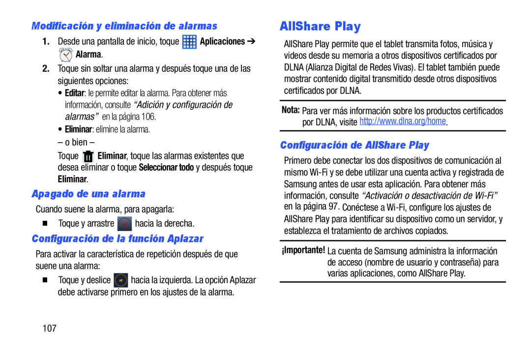 Configuración de AllShare Play Galaxy Note 8.0 Wi-Fi