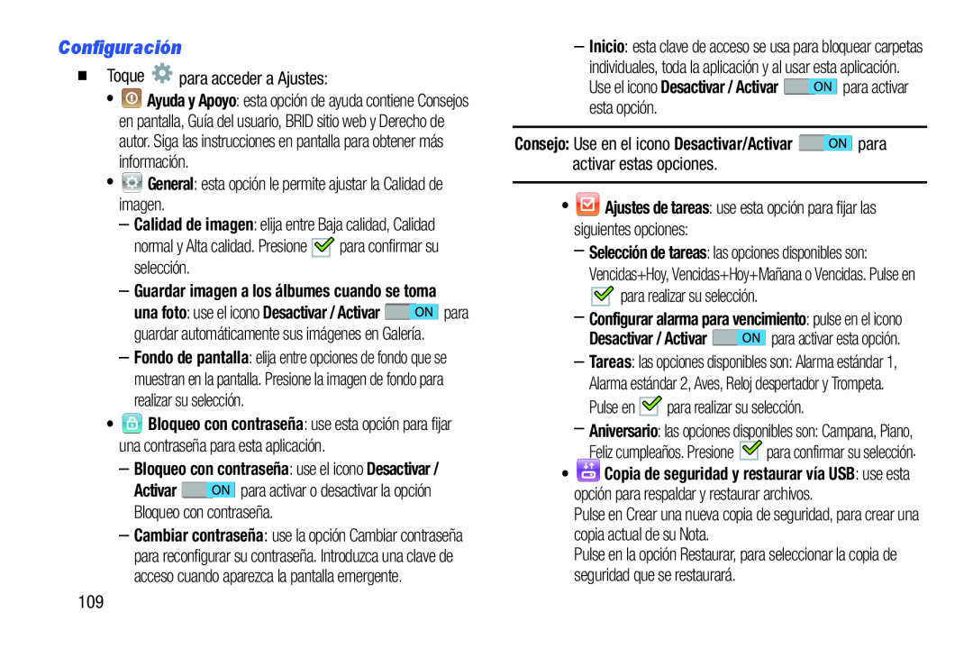 Configuración Galaxy Note 8.0 Wi-Fi