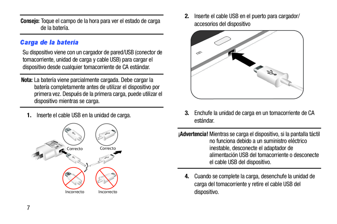 Carga de la batería