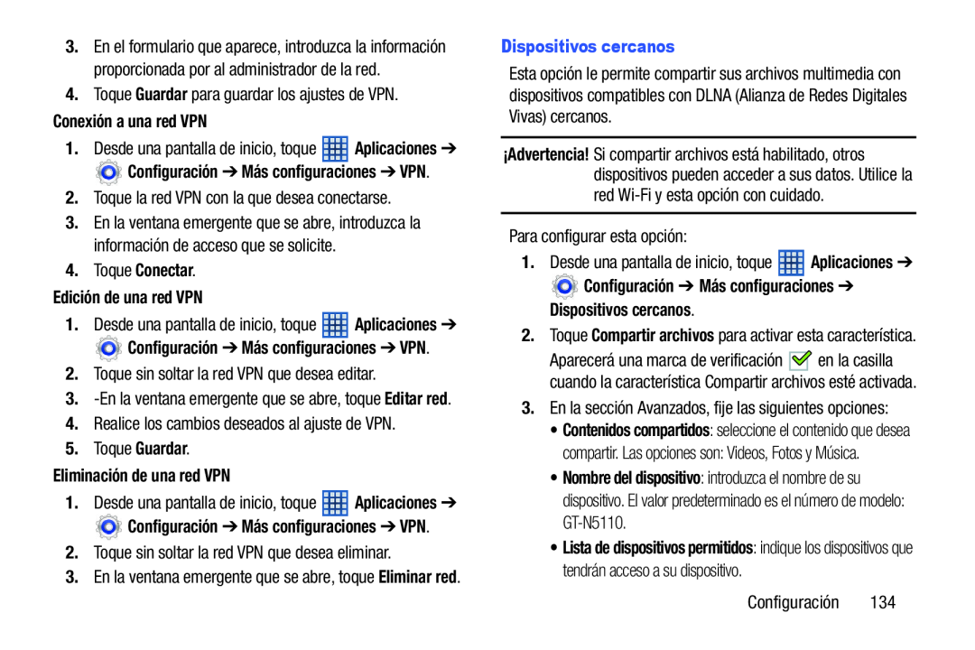 Dispositivos cercanos Galaxy Note 8.0 Wi-Fi