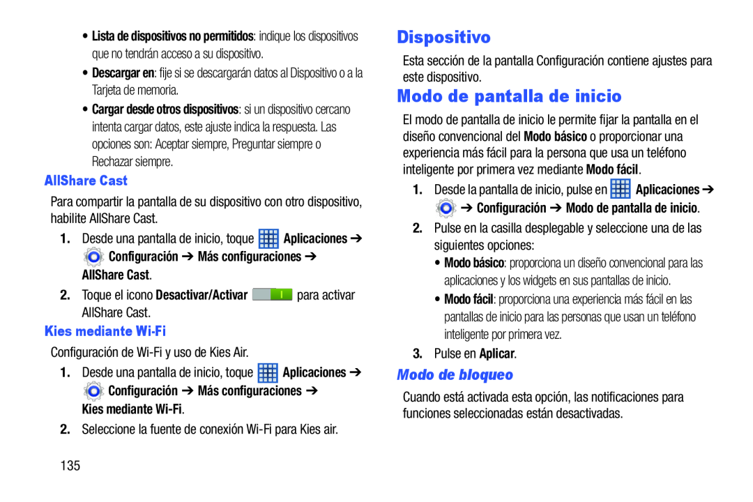 Modo de bloqueo Galaxy Note 8.0 Wi-Fi