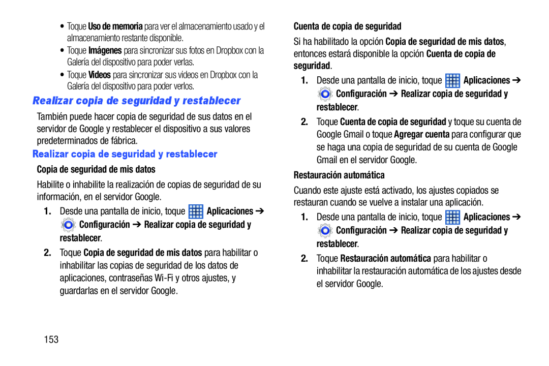 Realizar copia de seguridad y restablecer