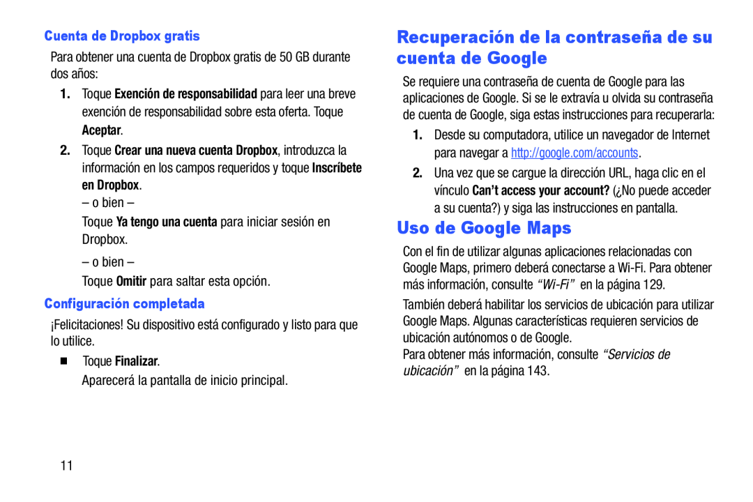 Recuperación de la contraseña de su cuenta de Google Uso de Google Maps