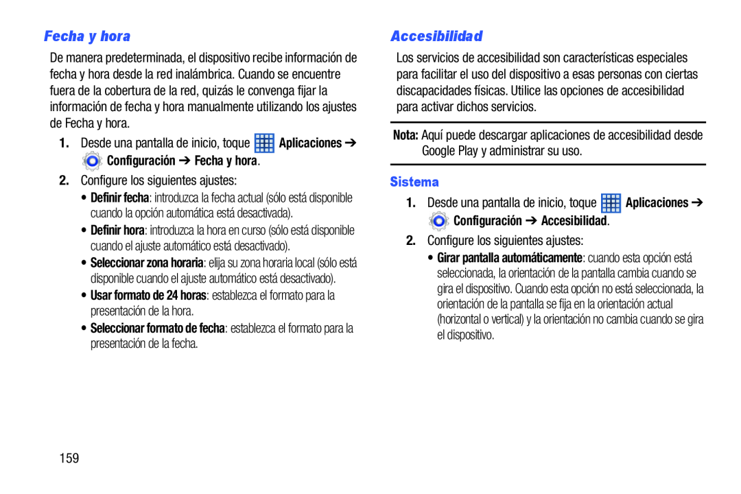 Fecha y hora Galaxy Note 8.0 Wi-Fi