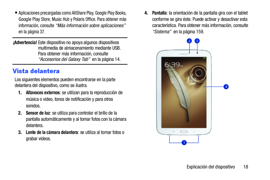 Vista delantera Galaxy Note 8.0 Wi-Fi