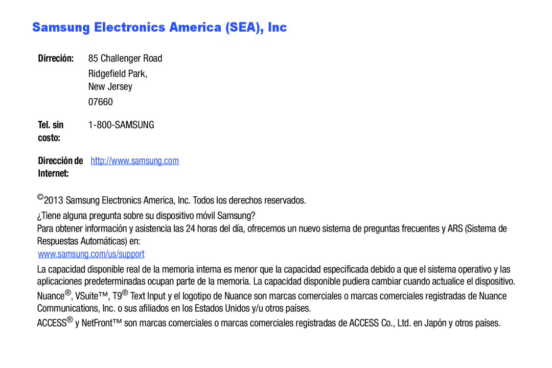 Samsung Electronics America (SEA), Inc Galaxy Note 8.0 Wi-Fi