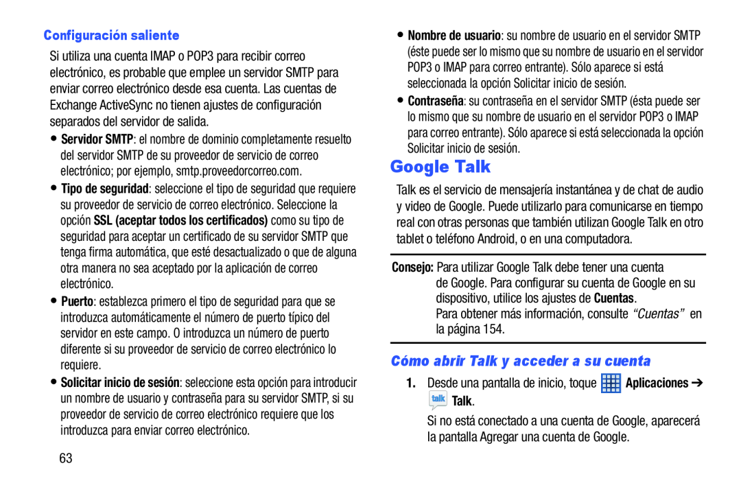 Google Talk Galaxy Note 8.0 Wi-Fi