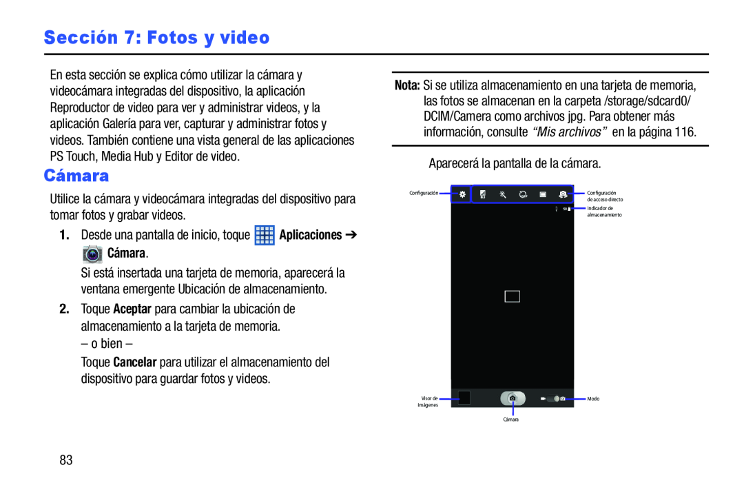 Cámara Galaxy Note 8.0 Wi-Fi