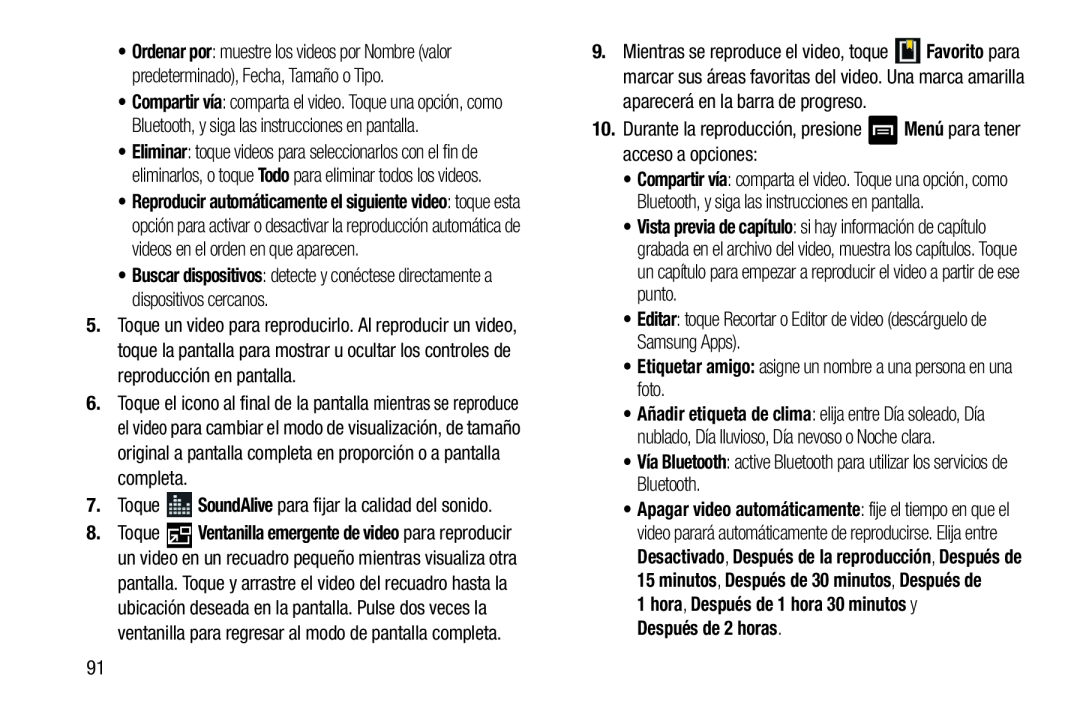 1 hora, Después de 1 hora 30 minutos y Después de 2 horas Galaxy Note 8.0 Wi-Fi