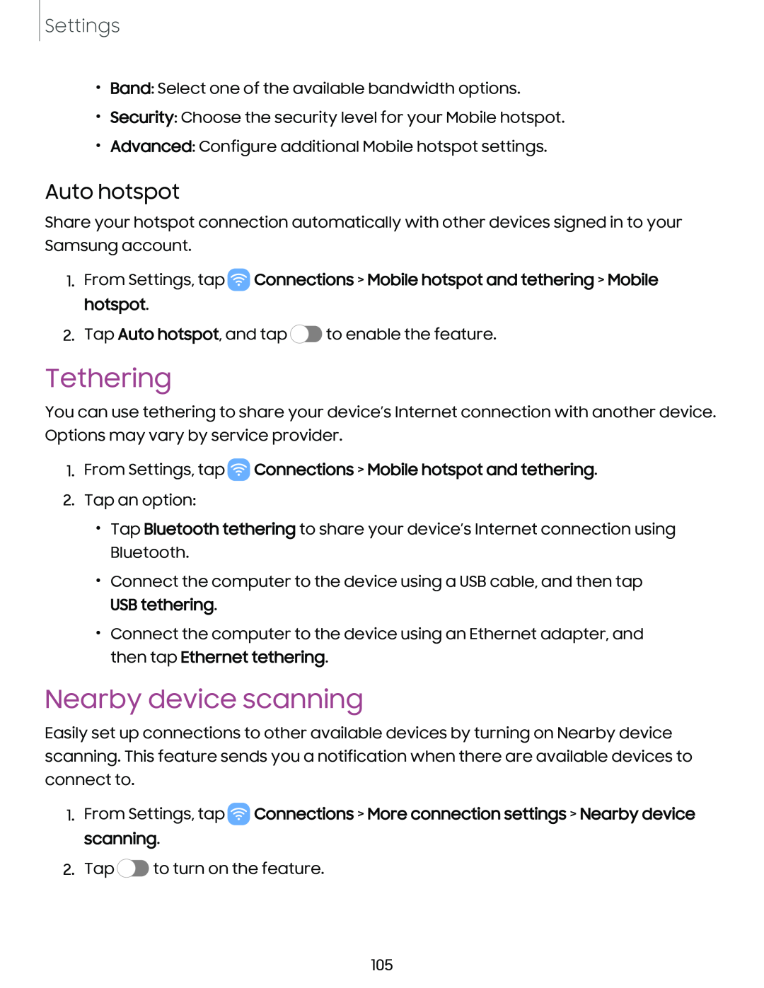 Auto hotspot Galaxy Tab S7 FE AT&T