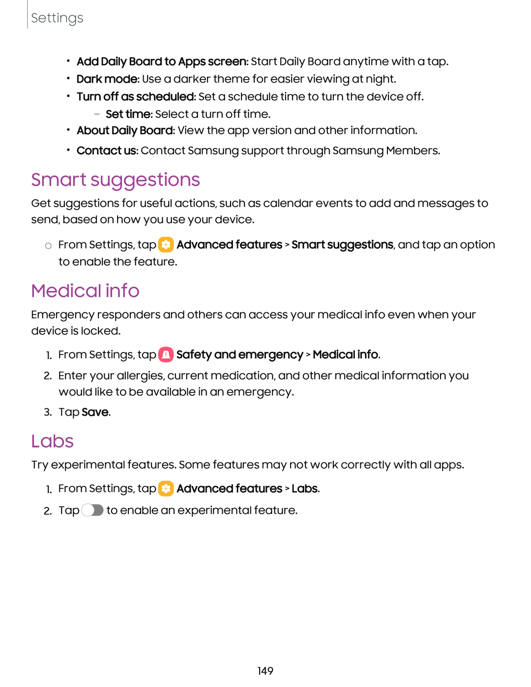 Medical info Galaxy Tab S7 FE AT&T