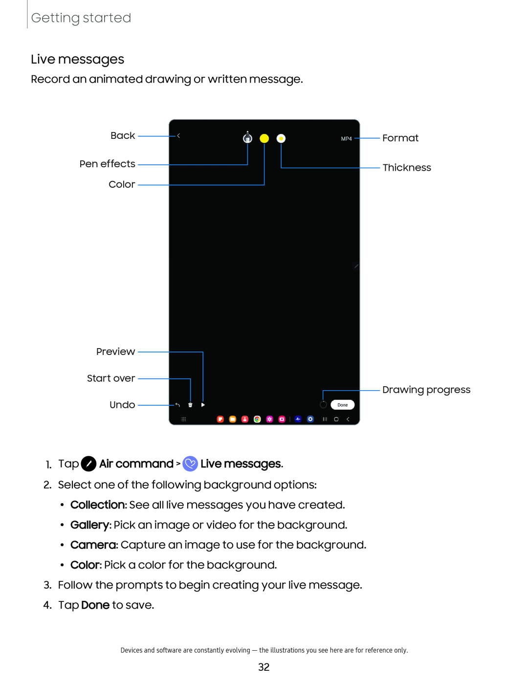 Live messages Galaxy Tab S7 FE AT&T