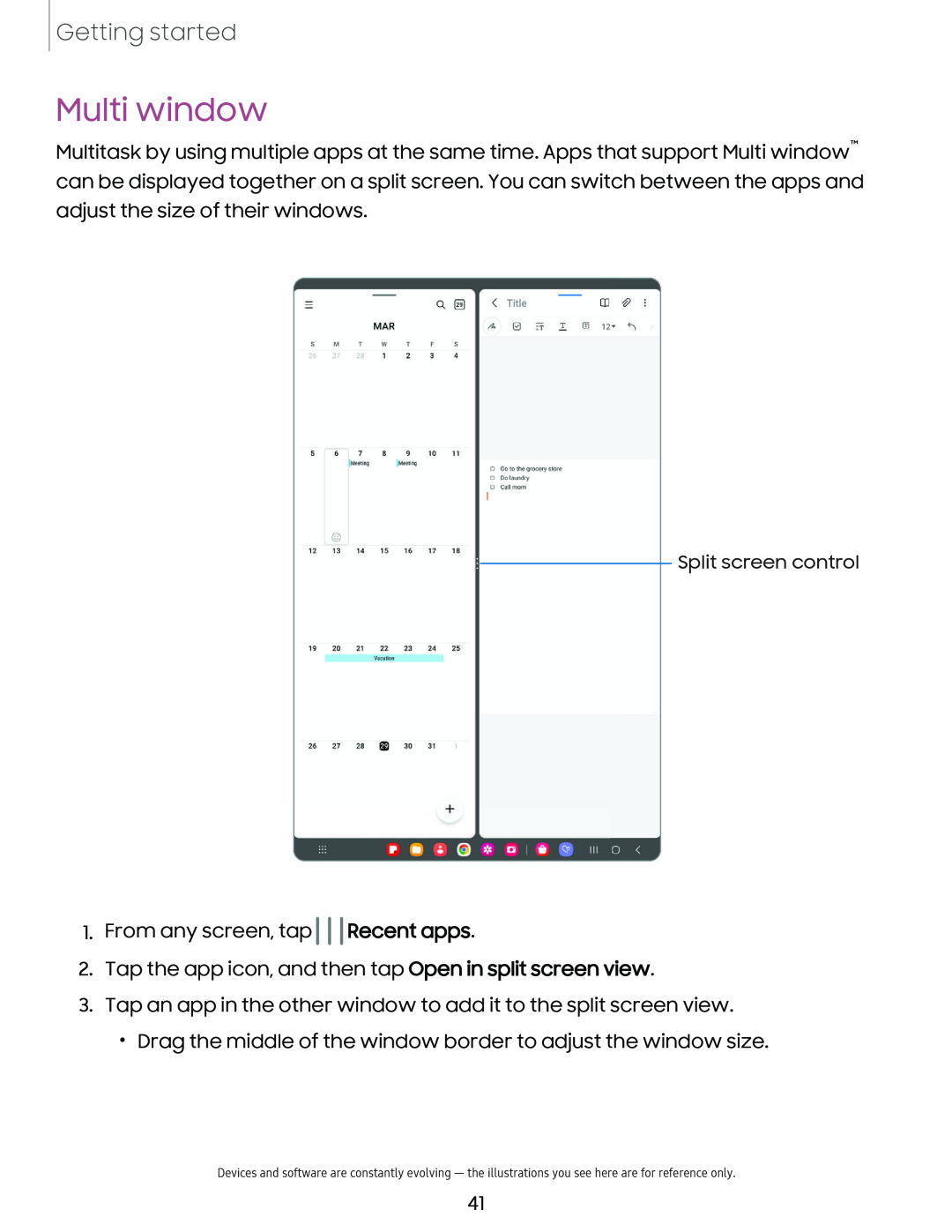 Multi window Galaxy Tab S7 FE AT&T