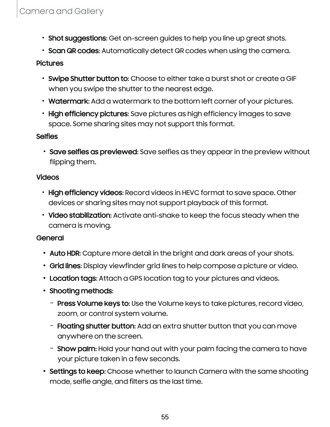 •Shooting methods: Galaxy Tab S7 FE AT&T