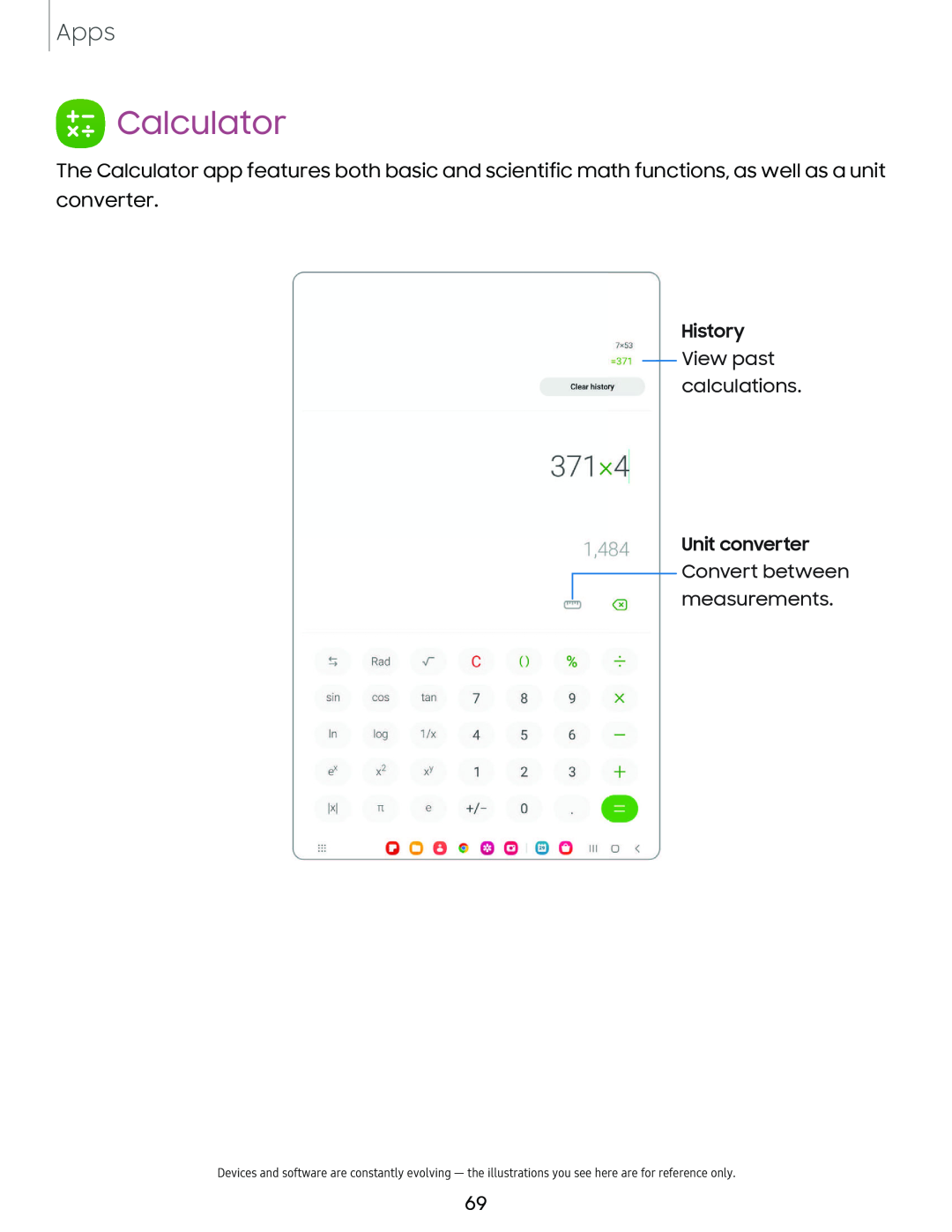 Calculator Galaxy Tab S7 FE AT&T