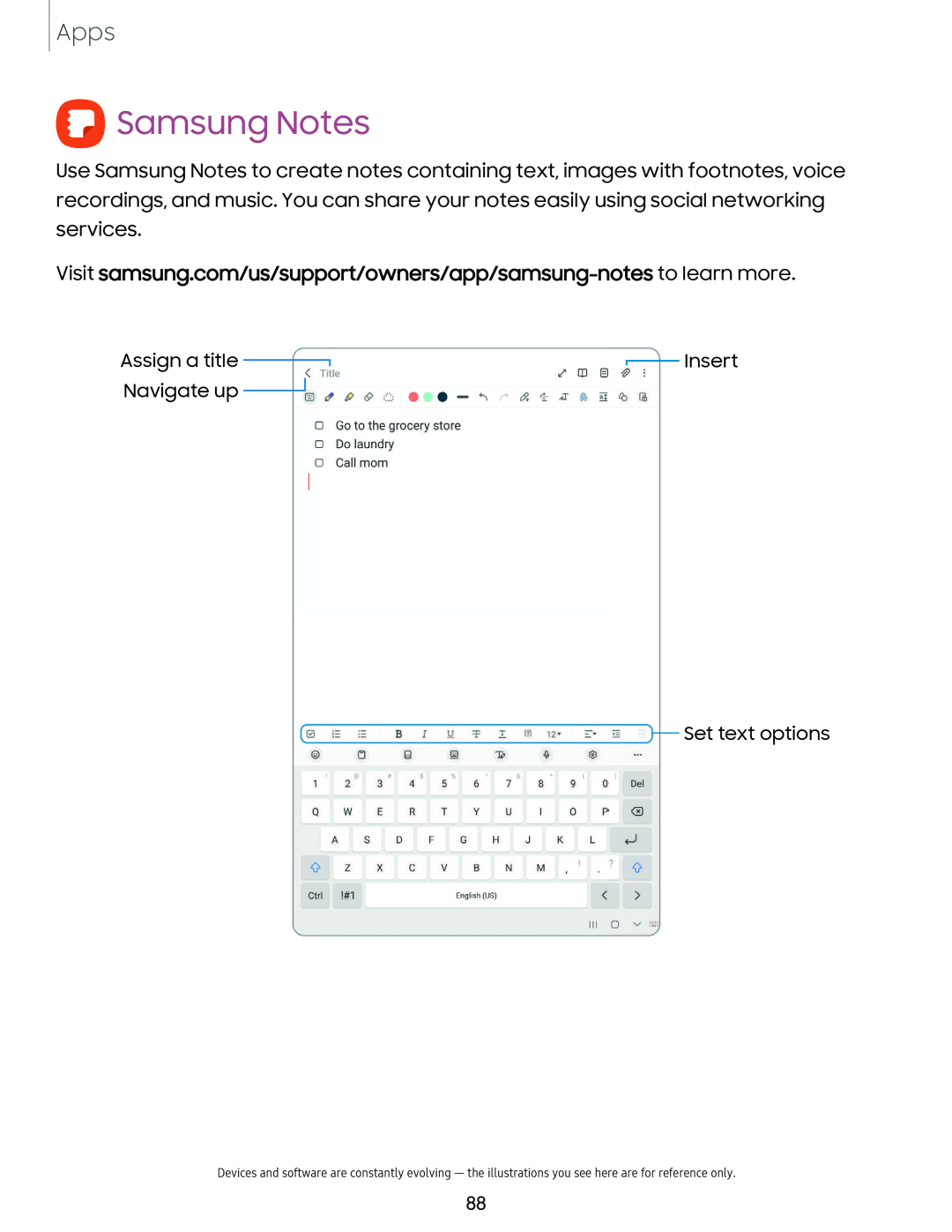 Samsung Notes Galaxy Tab S7 FE AT&T