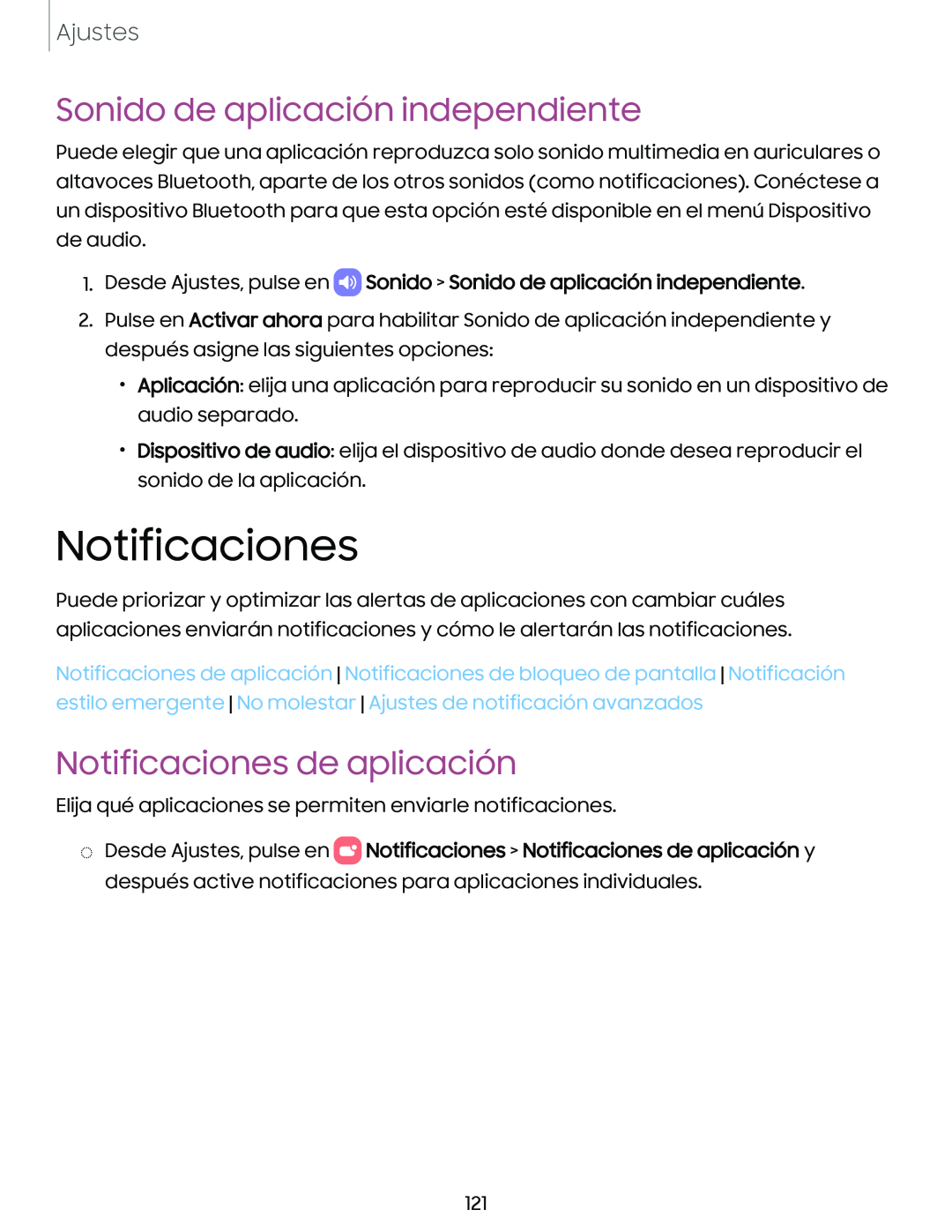 Notificaciones de aplicación Galaxy Tab S7 FE AT&T