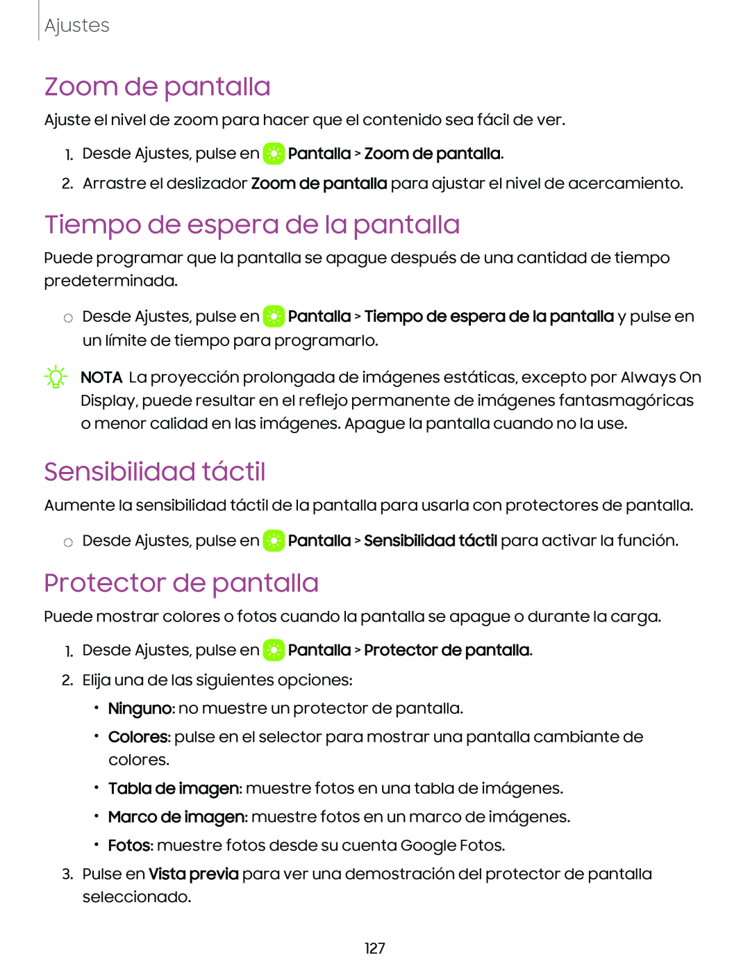 Sensibilidad táctil Galaxy Tab S7 FE AT&T