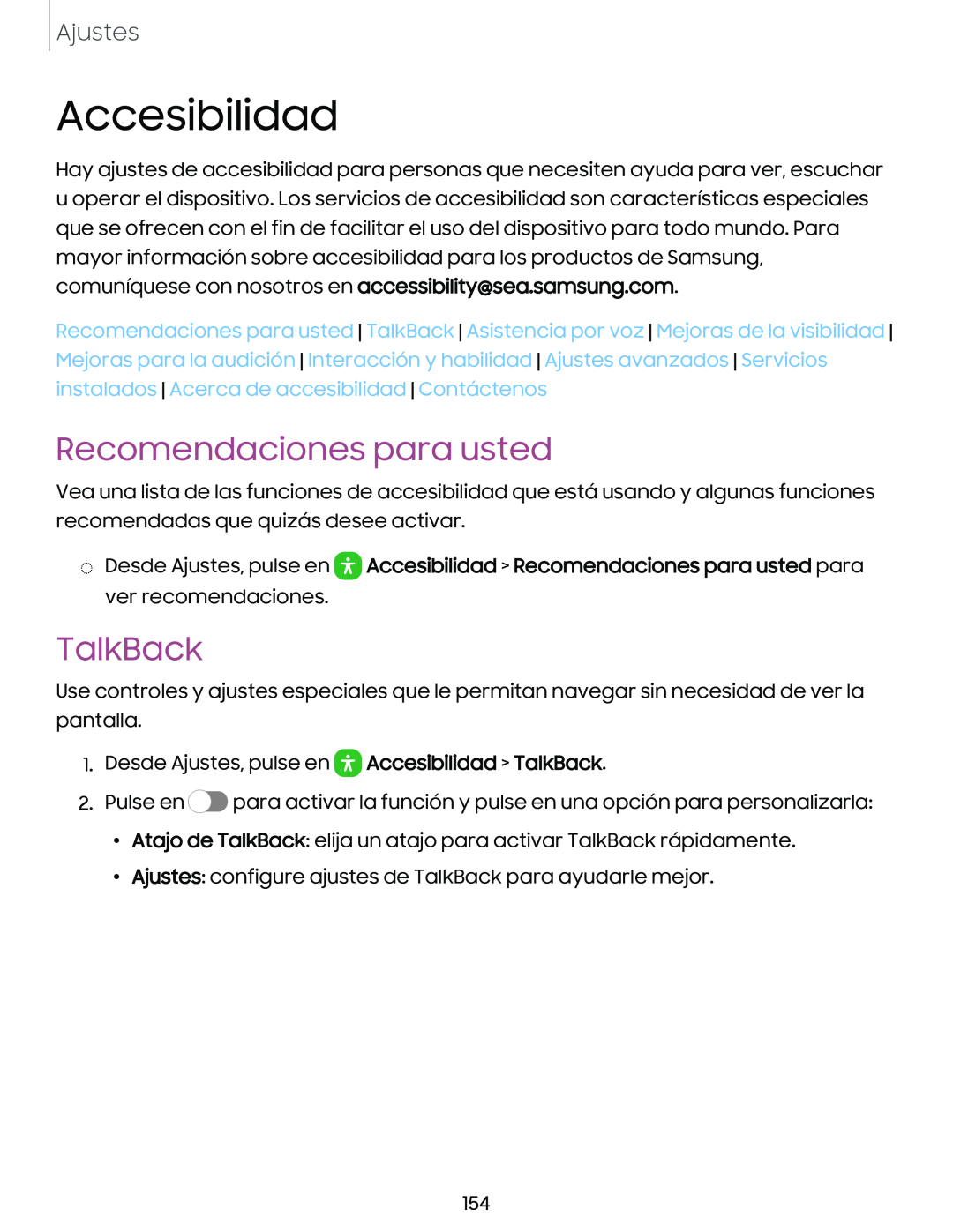 Accesibilidad Galaxy Tab S7 FE AT&T