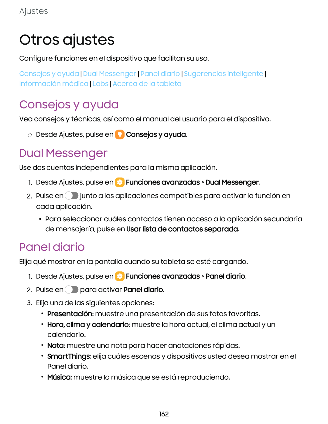 Panel diario Galaxy Tab S7 FE AT&T