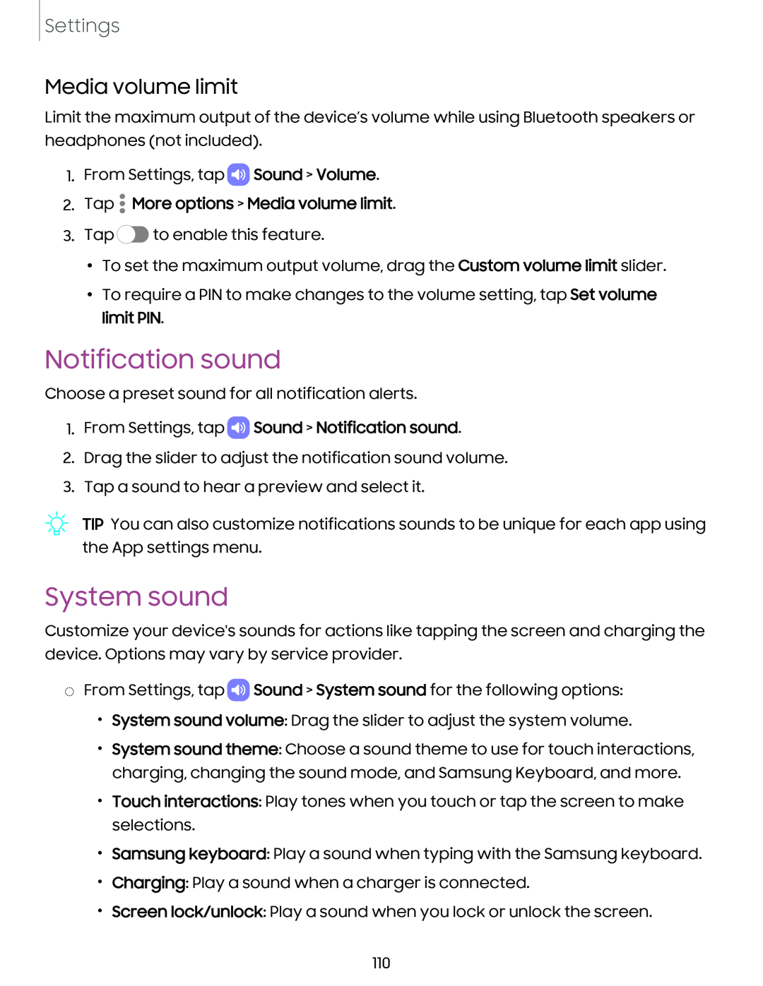 Media volume limit Galaxy Tab S7 FE US Cellular